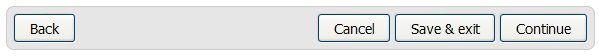 Example BorderLayout used for a button bar