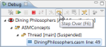 Fig. 4 The standard debug control of Eclipse Fig. 4 The standard debug control of Eclipse