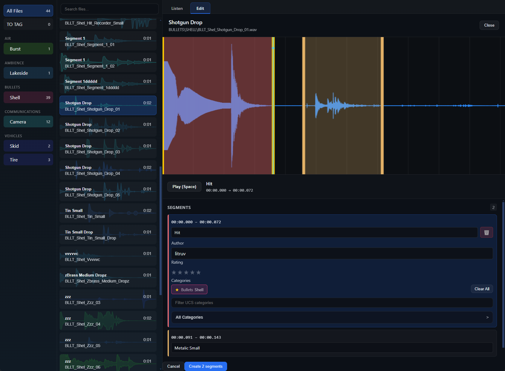 Split editor