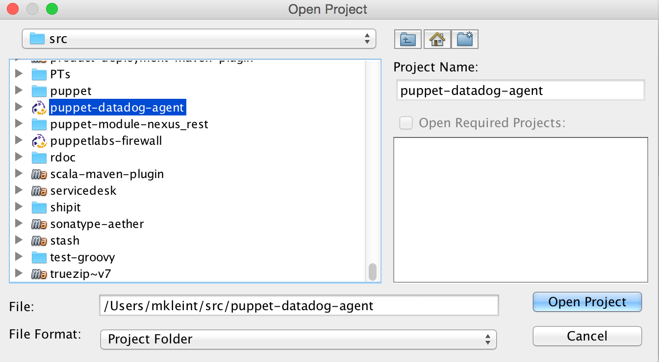 open project